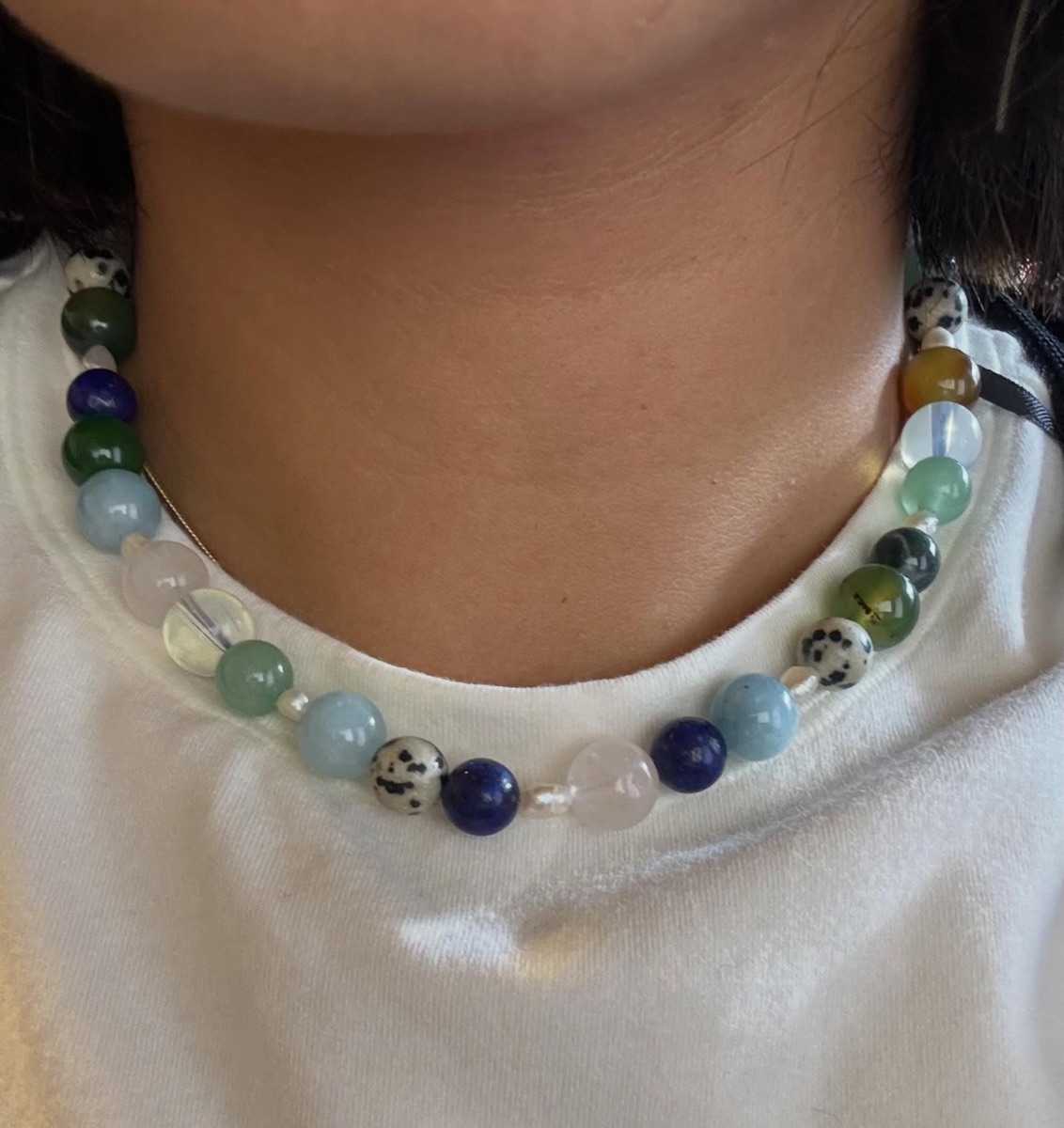 Ocean Tones Necklace worn